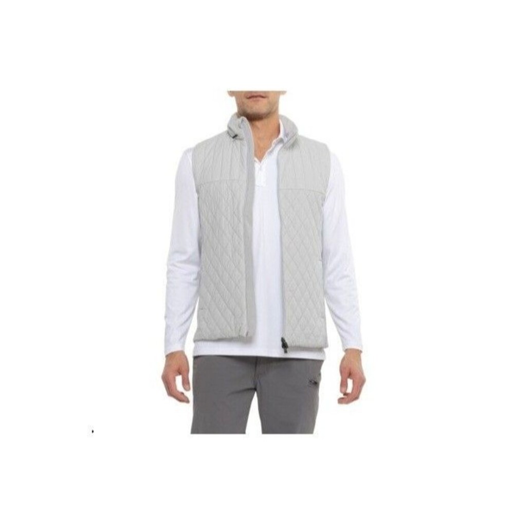 KJUS Men's Pike Quilted Full Zip Insulated Vest Light Grey Size M,L,XL- NWT